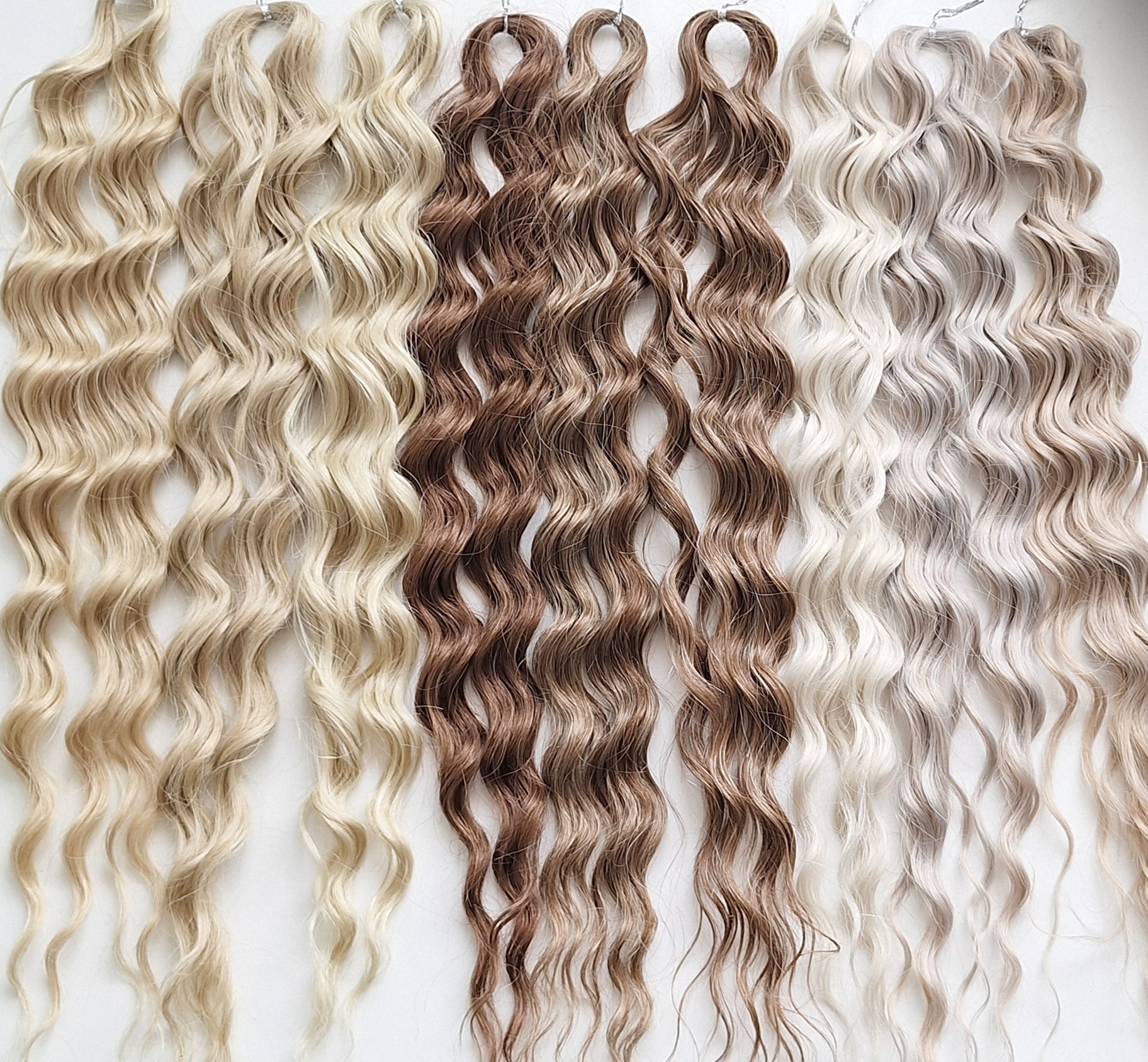 Surf Wave BLOND MIX(linen(42+79+143)56E+56F+APRIC1+ BROWN129+14+14A)300g,55cm)