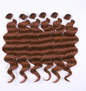 Vlasové třásně CLASSIC PERM KEEN #BRONZE(17) (6 svazků )60cm -260g