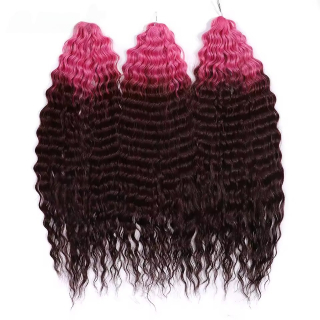 Vlnitý kanekalon Ariel 3T-PINK EGGPLANT 100g