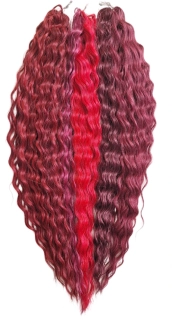 Vlnitý kanekalon Ariel BURGUNDY MIX 300g