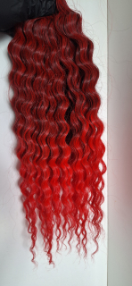 Vlnitý kanekalon Ariel T8/RED (100g, 40cm)
