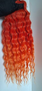 Vlnitý kanekalon Ariel TRED/ORANGE (300g,40cm)
